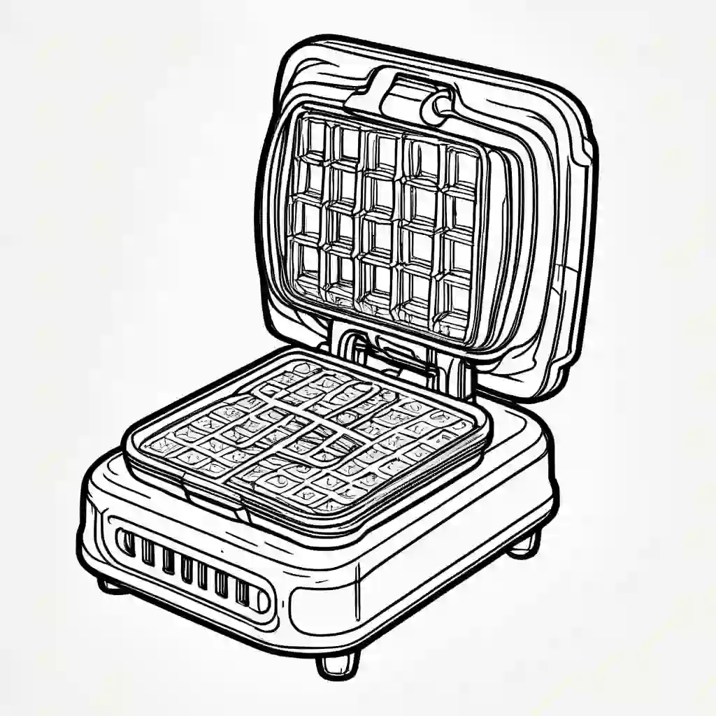 Waffle iron coloring pages
